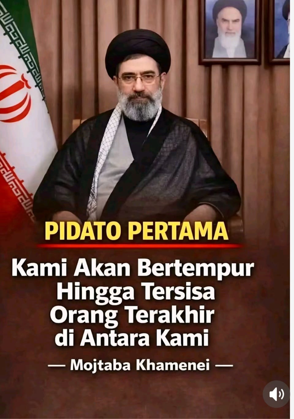 Warning AS dan Israel! Pidato Pertama Ayatollah Mujtab Khamenei Menggema di Seantero Dunia