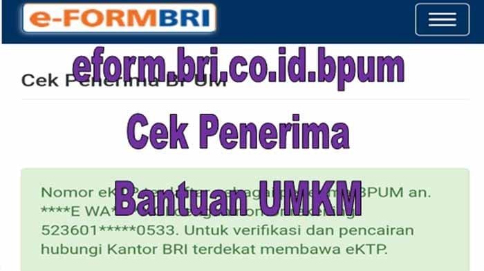 Cek Apakah kamu menerima BLT 1,2 Juta. Coba Cek di eform.bri.co.id/bpum